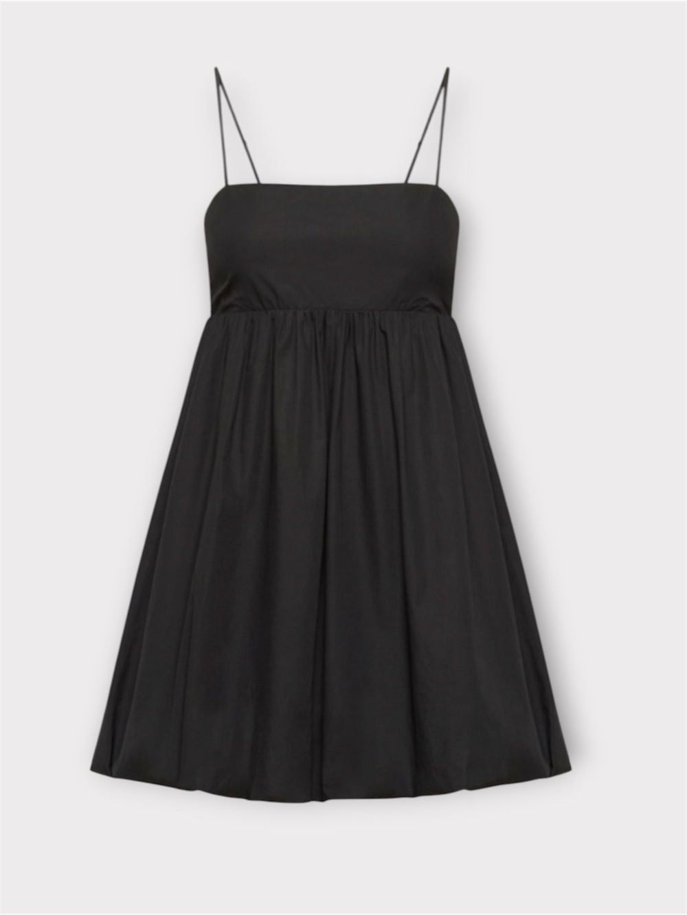 ARITZIA Sunday Best Elio Poplin Bubble Mini Dress Black Babydoll - Picture 2 of 16